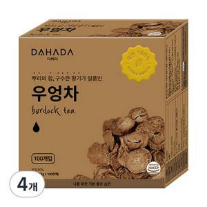 다하다 국산 우엉차, 1g, 100개입, 4개