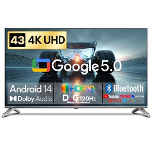 창홍 4K UHD LED TV, 108cm(43인치), 스마트 TV, 스탠드형, 고객직접설치