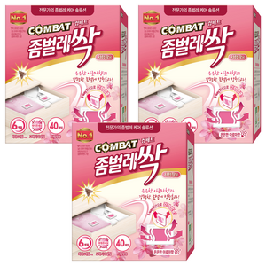 컴배트 좀벌레싹 서랍장용 아로마향 방충제 40p, 20g, 3개