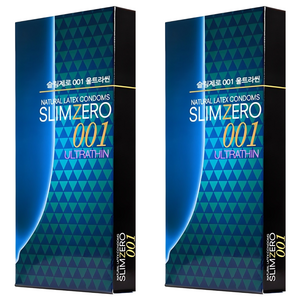 슬림제로 001 울트라씬 일반형 콘돔, 8개입, 2개