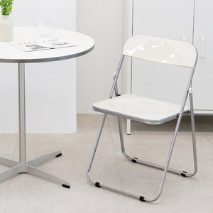 코멧 미드센추리 인테리어 접이식 아크릴 의자, 크림, 1개