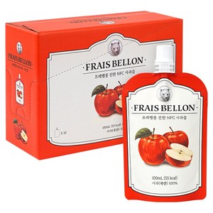 프레벨롱 진한 NFC 사과즙, 100ml, 10개