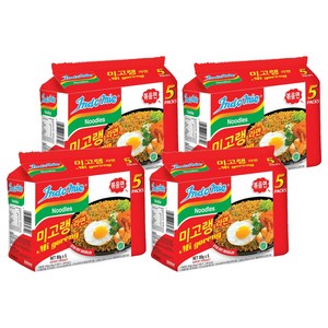 인도미 미고랭 페다스핫 라면 80g, 20개, (5개입 X 4팩)