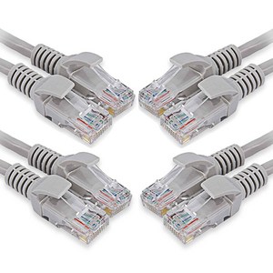 칼론 CAT6 1M 랜선 랜케이블, 그레이, 4개