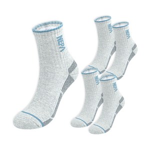 네파 여성용 하이브리드 쿠션 미들삭스 5켤레 세트, S(230~250m..., 그레이, 1세트