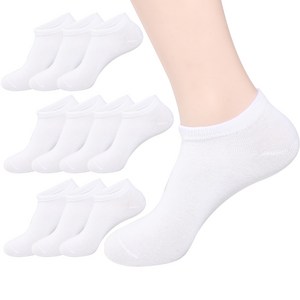 두발로 여성용 프리미엄 스니커즈 발목 양말 10켤레