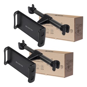 카템 차량용 스마트 헤드레스트 거치대, 블랙, 2개