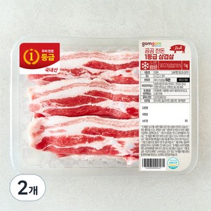 곰곰 한돈 1등급 삼겹살 (냉장), 1kg, 2개
