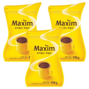 맥심 모카골드 마일드 원두커피믹스, 170g, 1개입, 3개