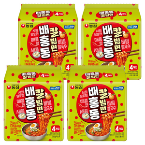 배홍동 칼빔면 128g, 16개, (4개입 X 4팩)