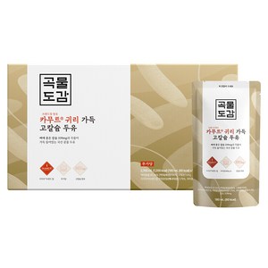곡물도감 카무트 브랜드밀 함유 귀리 가득 고칼슘 무가당 두유, 180ml, 15개