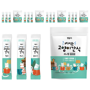 펫둥이 짜먹는 고양이 간식, 혼합맛(참치/연어/..., 360g, 5개
