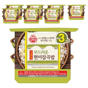 오뚜기 식감만족 부드러운 현미 잡곡밥, 210g, 24개
