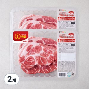 곰곰 한돈 1등급 목살 구이용 (냉장), 300g, 2개