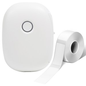 탐사 블루투스 미니 네임스티커 감열식 라벨기 휴대용 라벨 프린터 + 라벨지 1롤 세트