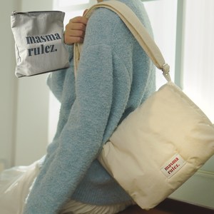 마스마룰즈 여성용 플럼피 패딩 크로스백 + 파우치 세트