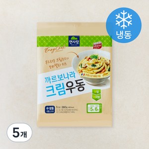 면사랑 까르보나라 크림우동 1인분 (냉동), 360g, 5개