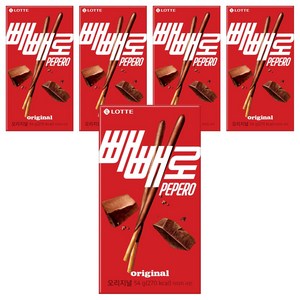 빼빼로 오리지날, 54g, 5개
