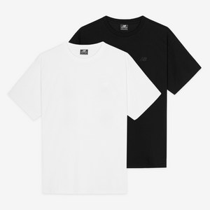 뉴발란스 남녀공용 UNI 냉감 로고 반팔 티셔츠 2종 세트 NBNEFB9003