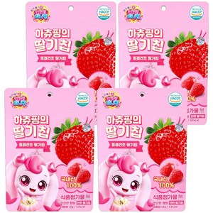 리더스인팜 캐치티니핑 유아용 동결건조 하츄핑의 딸기칩, 12g, 4개