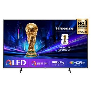 Hisense하이센스 4K UHD QLED TV, 191cm(75인치), 스마트 TV, 스탠드형, 방문설치