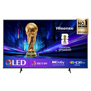 Hisense하이센스 4K UHD QLED TV, 215cm(85인치), 스마트 TV, 스탠드형, 방문설치