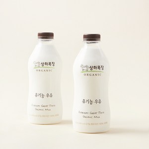 상하목장 유기농인증 우유, 750ml, 2개