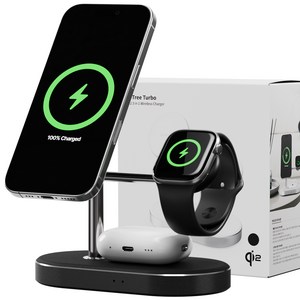 신지모루 Qi2 3in1 M-트리 터보 맥세이프 초고속 무선충전 아이폰 애플워치 거치대