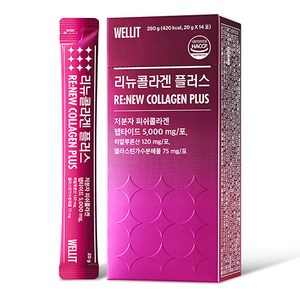 웰릿 리뉴콜라겐 플러스 5000 저분자 피쉬콜라겐 펩타이드 14p, 280g, 1개