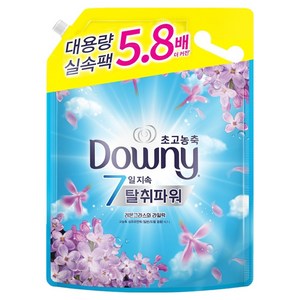 다우니 탈취파워 고농축 섬유유연제 레몬그라스와 라일락 리필, 4.1L, 1개입, 1개