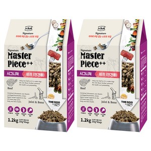 더독 전연령용 강아지 닥터소프트 명작 시그니처 사료, 소, 1.2kg, 2개