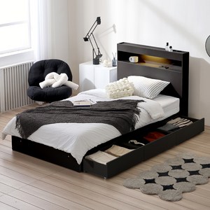 서울소호 트리플 LED 수납 침대 프레임 + 파워 본넬 양면 매트리스 세트 방문설치