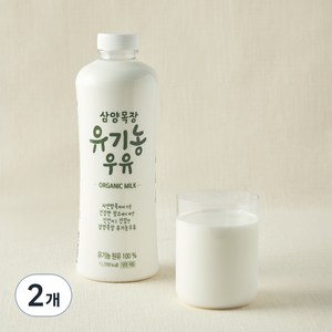 삼양목장 유기농 인증 우유, 1L, 2개