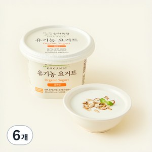 상하목장 유기가공식품인증 플레인, 400g, 6개