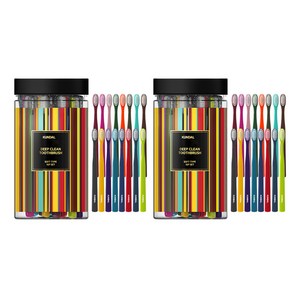 쿤달 딥 클린 이중 미세모 부드러운 칫솔, 16개입, 2개