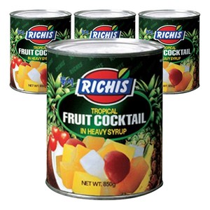 리치스 트로피칼 후르츠 칵테일 원터치, 850g, 4개