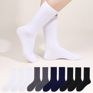 두발로 여성용 프리미엄 무지 장목 양말 10켤레