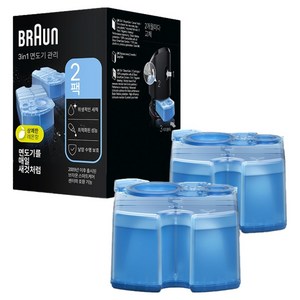 BRAUN 정품 클린 앤 리뉴 NEW 면도기 세정액