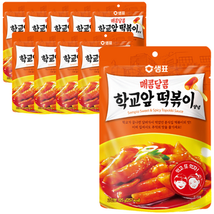 샘표 매콤달콤 학교앞 떡볶이 양념, 125g, 10개