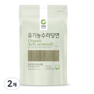 청정원 유기농 수라 당면, 1kg, 2개