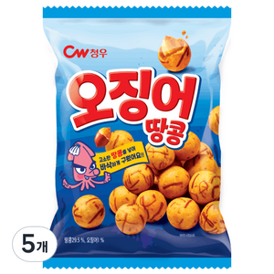 청우식품 오징어땅콩, 90g, 5개