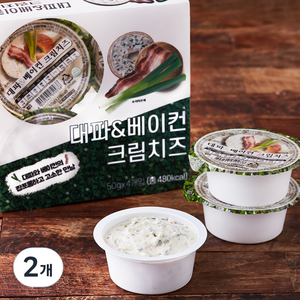 대파 & 베이컨 크림치즈 포션 4개입, 200g, 2개