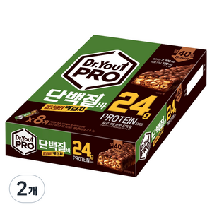 닥터유 프로 피넛버터크런치 단백질바 8p, 560g, 2개