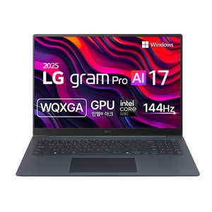 LG전자 그램 프로 17 타이탄 블루 17in, 코어Ultra5, 256GB, 16GB, WIN11 Home, 2025.01
