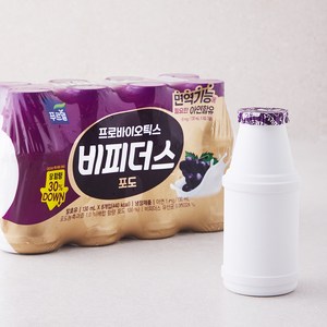 푸르밀 프로바이오틱스 비피더스 포도 요구르트, 130ml, 8개