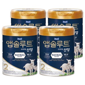 앱솔루트 프리미엄 산양 분유 2단계, 750g, 4개