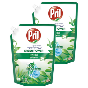 프릴 시크릿 오브 그린파워 알로에베라 주방세제, 1L, 2개