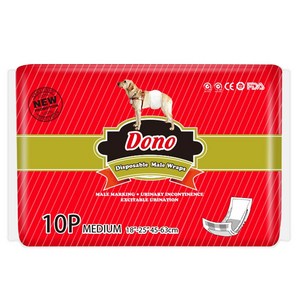 DONO 수컷 강아지 기저귀, 중형, 10개입, 1개