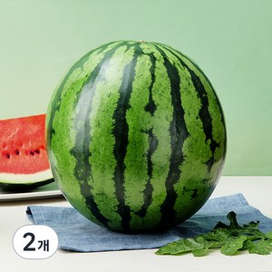 당도선별 11brix 수박, 8kg이상, 2개