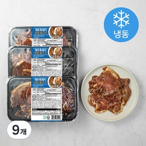 꿀맛나는세상 제주 흑돼지 양념 불고기 (냉동), 450g, 9개